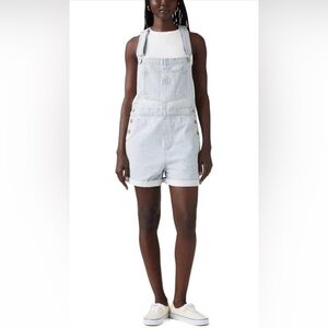 Levis Vintage Shortalls Striped Denim Overalls